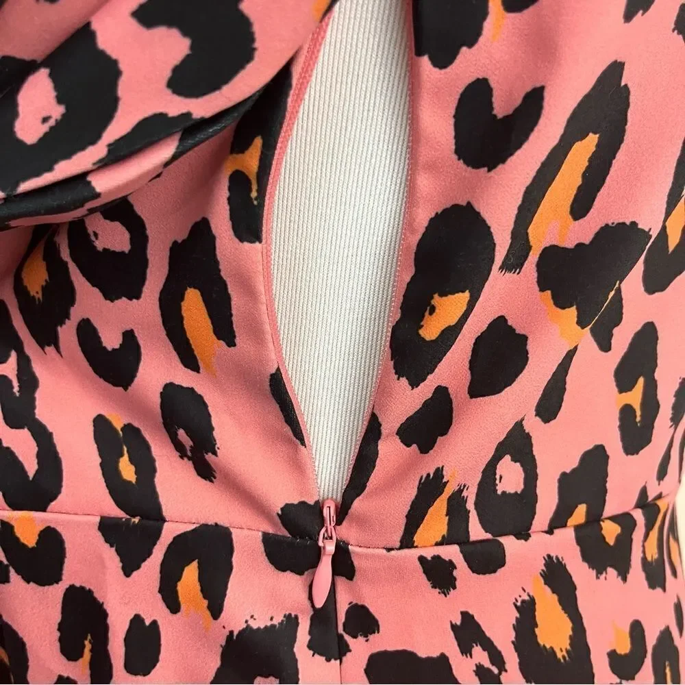 Laroque Mod Style Cheetah Print Shift Dress S - Picture 4 of 7
